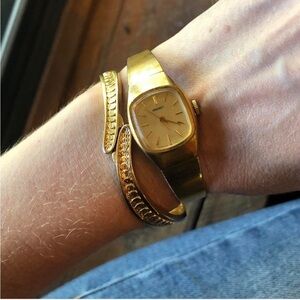 VTG 1960s Ladies Seiko Gold Plated Bracelet Watch